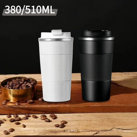 Stainless Steel Coffee Cup Double Layer Vacuum Insulation Cup Outdoor Portable Car Water Cups Fashion Mug Water Bottle