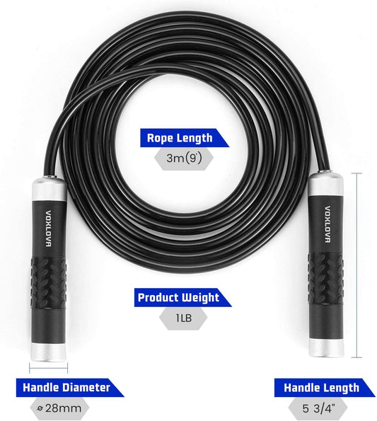 SmartBurn™ Weighted Jump Rope – Premium Adjustable Skipping Rope for Full Body Workout