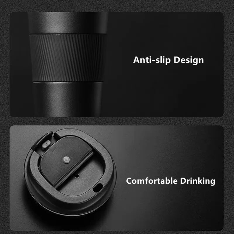 Stainless Steel Coffee Cup Double Layer Vacuum Insulation Cup Outdoor Portable Car Water Cups Fashion Mug Water Bottle