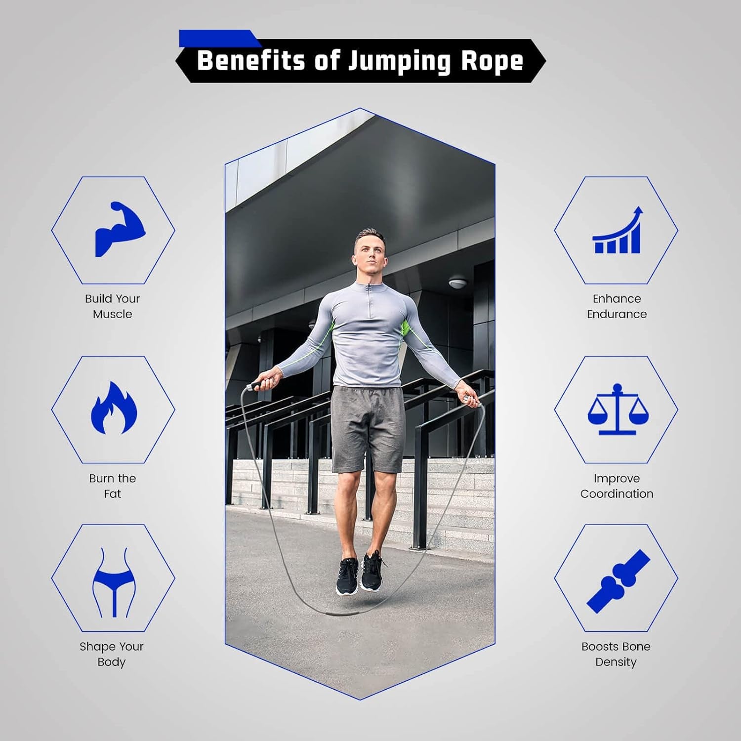 SmartBurn™ Weighted Jump Rope – Premium Adjustable Skipping Rope for Full Body Workout